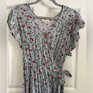 Kori America wrap floral dress, Large